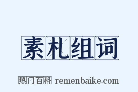 素札组词是什么意思的图片